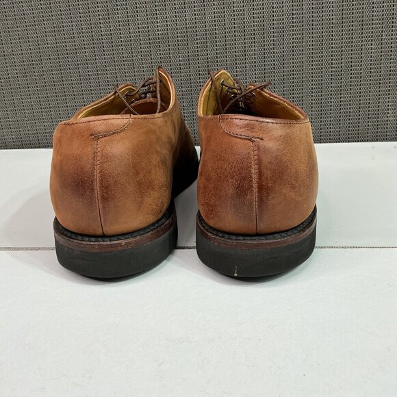 Cole Haan Leather Oxford Dress Shoes In Burnished Tan Suede - Picture 4 of 9